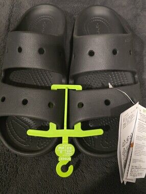 Crocs Men’s Black Slide Sandals In Size 6